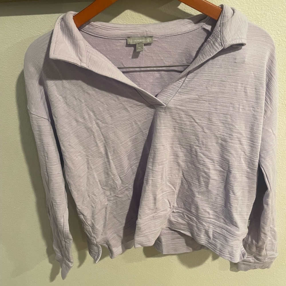Talbots Soft Lavender Knit Top Size Medium - Picture 2 of 5